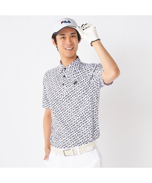 FILA GOLF(フィラゴルフ )の「FILA GOLF/フィラ ゴルフ ゴルフウェア 吸汗速乾 UVカット 半袖 シャツ ポロシャツ(ポロシャツ・メンズ・ブルー/ホワイト/ネイビー・M/L/LL)」の4枚目の写真