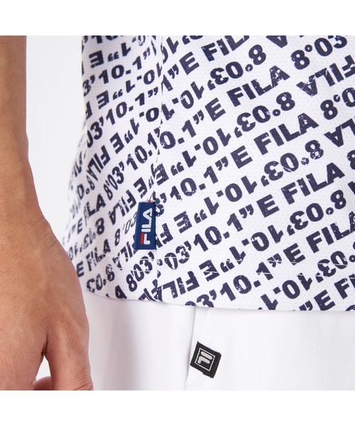 FILA GOLF(フィラゴルフ )の「FILA GOLF/フィラ ゴルフ ゴルフウェア 吸汗速乾 UVカット 半袖 シャツ ポロシャツ(ポロシャツ・メンズ・ブルー/ホワイト/ネイビー・M/L/LL)」の11枚目の写真