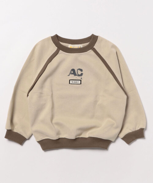 aimoha（アイモハ）の「【aimoha KIDS】刺繍ペイントスウェット（スウェット・キッズ・ダークグレー/ベージュ/ライトグレー/ライトグリーン/グレー/チョコ/ライトベージュ/カーキ・90/100/110/120/130）」の6枚目の写真