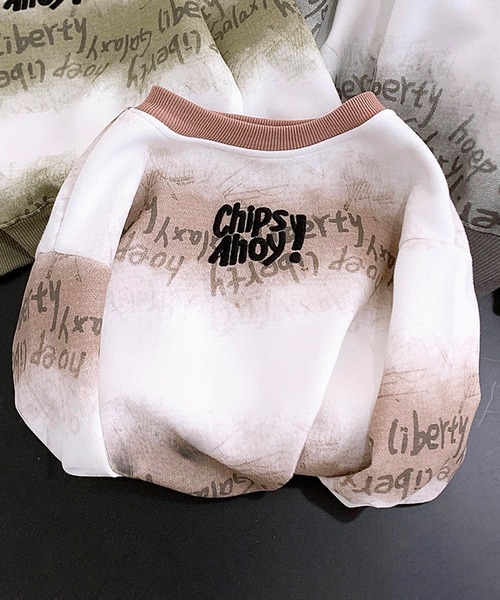 aimoha（アイモハ）の「【aimoha KIDS】刺繍ペイントスウェット（スウェット・キッズ・ダークグレー/ベージュ/ライトグレー/ライトグリーン/グレー/チョコ/ライトベージュ/カーキ・90/100/110/120/130）」の5枚目の写真