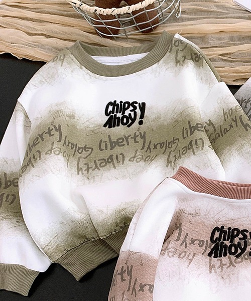 aimoha（アイモハ）の「【aimoha KIDS】刺繍ペイントスウェット（スウェット・キッズ・ダークグレー/ベージュ/ライトグレー/ライトグリーン/グレー/チョコ/ライトベージュ/カーキ・90/100/110/120/130）」の8枚目の写真