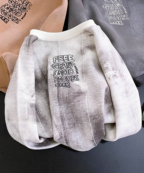 aimoha（アイモハ）の「【aimoha KIDS】刺繍ペイントスウェット（スウェット・キッズ・ダークグレー/ベージュ/ライトグレー/ライトグリーン/グレー/チョコ/ライトベージュ/カーキ・90/100/110/120/130）」の7枚目の写真