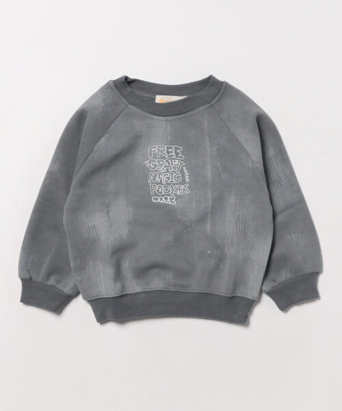 aimoha（アイモハ）の「【aimoha KIDS】刺繍ペイントスウェット（スウェット・キッズ・ダークグレー/ベージュ/ライトグレー/ライトグリーン/グレー/チョコ/ライトベージュ/カーキ・90/100/110/120/130）」の14枚目の写真