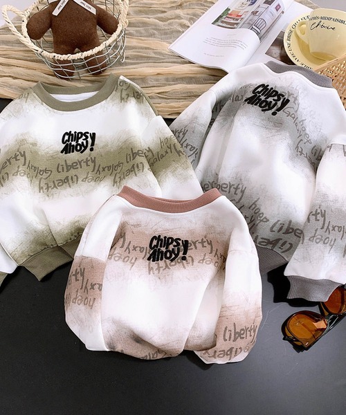 aimoha（アイモハ）の「【aimoha KIDS】刺繍ペイントスウェット（スウェット・キッズ・ダークグレー/ベージュ/ライトグレー/ライトグリーン/グレー/チョコ/ライトベージュ/カーキ・90/100/110/120/130）」の17枚目の写真