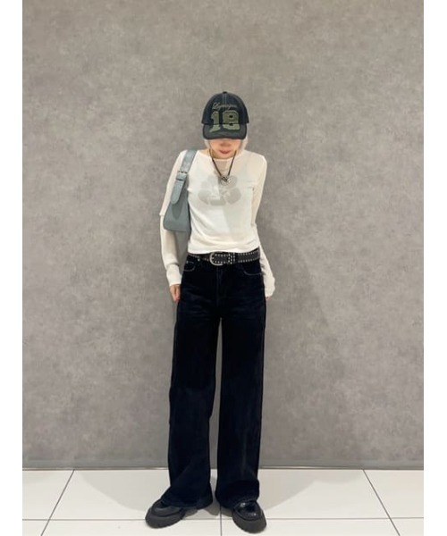 LAGUA GEM(ラグアジェム)の「NUMBER STITCH キャップ(キャップ・レディース・ブラック/ブラウン/レッド/ネイビー・FREE)」の18枚目の写真