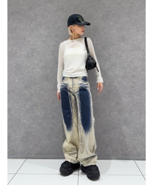 LAGUA GEM(ラグアジェム)の「NUMBER STITCH キャップ(キャップ・レディース・ブラック/ブラウン/レッド/ネイビー・FREE)」の19枚目の写真