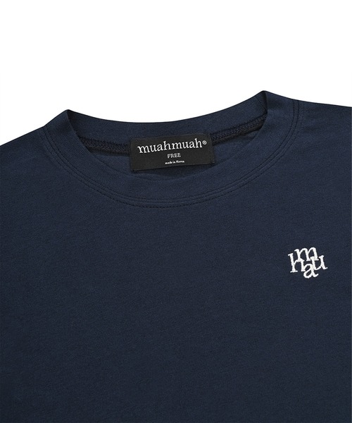 muahmuah（ムーアムーア）の「A'GEM/9 × .kom 『『muah muah/ムーアムーア』LAYERED LONG SLEEVE T-SHIRT/レイヤードロングスリーブTEE（Tシャツ/カットソー・レディース・ネイビー/カーキ/アイボリー/ブラック・FREE）」の6枚目の写真