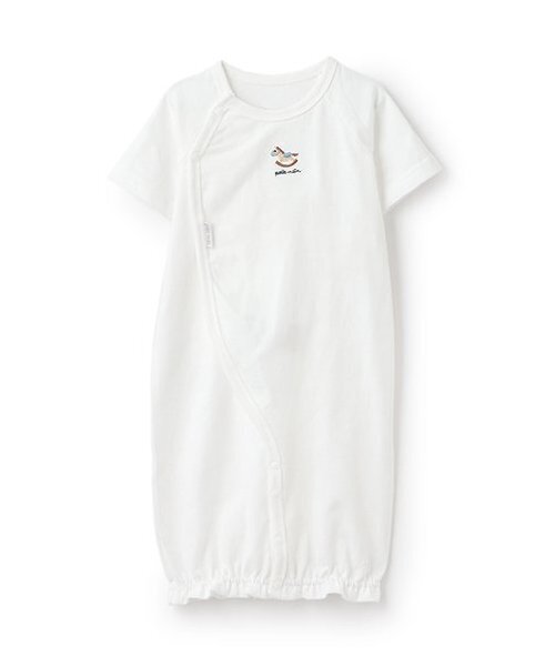 petit main（プティマイン）の「【GOODPRICE】半袖2WAYオール（ロンパース・キッズ・ライトグレー/ブラック/オフホワイト/サックスブルー/アイボリー/ライトピンク・50-70cm）」の2枚目の写真