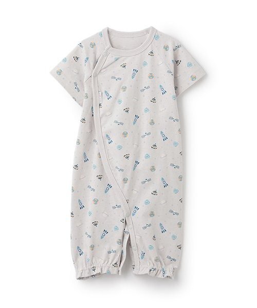 petit main（プティマイン）の「【GOODPRICE】半袖2WAYオール（ロンパース・キッズ・ライトグレー/ブラック/オフホワイト/サックスブルー/アイボリー/ライトピンク・50-70cm）」の8枚目の写真