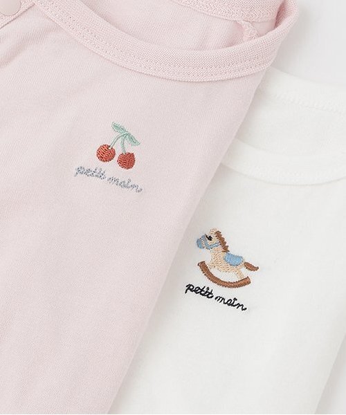 petit main（プティマイン）の「【GOODPRICE】半袖2WAYオール（ロンパース・キッズ・ライトグレー/ブラック/オフホワイト/サックスブルー/アイボリー/ライトピンク・50-70cm）」の10枚目の写真