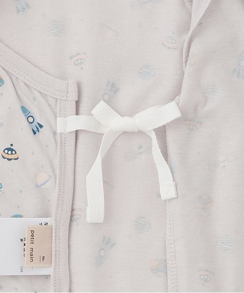 petit main（プティマイン）の「【GOODPRICE】半袖2WAYオール（ロンパース・キッズ・ライトグレー/ブラック/オフホワイト/サックスブルー/アイボリー/ライトピンク・50-70cm）」の17枚目の写真