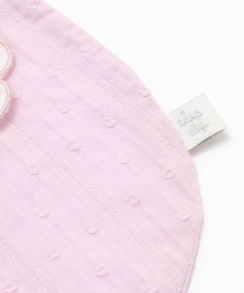 SLAP SLIP BABY（スラップスリップベビー）の「レモン花ちょうちょう刺しゅうスカラップフリル襟付きスタイベビー（スタイ/よだれかけ・キッズ・ピンク/ホワイト・FREE）」の4枚目の写真