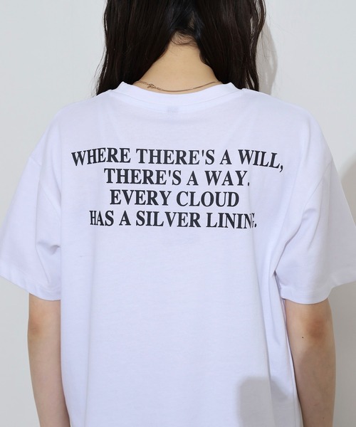atONE(アットワン)の「胸元刺繍ロゴBACKロゴプリントヘビーウェイトTシャツ(Tシャツ/カットソー・レディース・ブラック/ホワイト・M/L)」の5枚目の写真