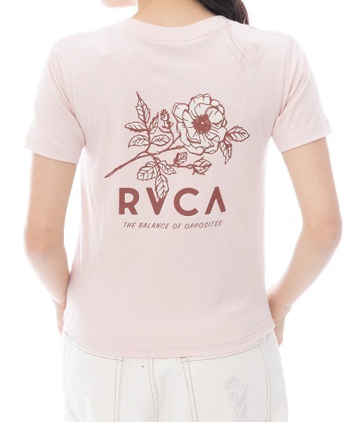 RVCA（ルーカ）の「RVCA レディース FLOWER RVCA BABY TEE Tシャツ 【2025年春夏モデル】/ルーカバックプリント半袖Tシャツ（Tシャツ/カットソー・レディース・ブラック/ホワイト/ピンク系その他・LARGE/MEDIUM/SMALL）」の3枚目の写真