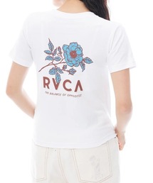 RVCA レディース FLOWER RVCA BABY TEE Tシャツ 【2025年春夏モデル】/ルーカバックプリント半袖Tシャツ