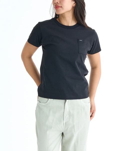 RVCA（ルーカ）の「RVCA レディース FLOWER RVCA BABY TEE Tシャツ 【2025年春夏モデル】/ルーカバックプリント半袖Tシャツ（Tシャツ/カットソー・レディース・ブラック/ホワイト/ピンク系その他・LARGE/MEDIUM/SMALL）」の7枚目の写真