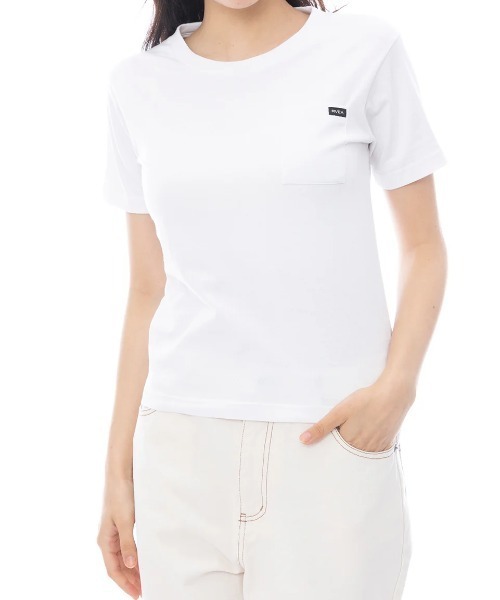 RVCA（ルーカ）の「RVCA レディース FLOWER RVCA BABY TEE Tシャツ 【2025年春夏モデル】/ルーカバックプリント半袖Tシャツ（Tシャツ/カットソー・レディース・ブラック/ホワイト/ピンク系その他・LARGE/MEDIUM/SMALL）」の4枚目の写真
