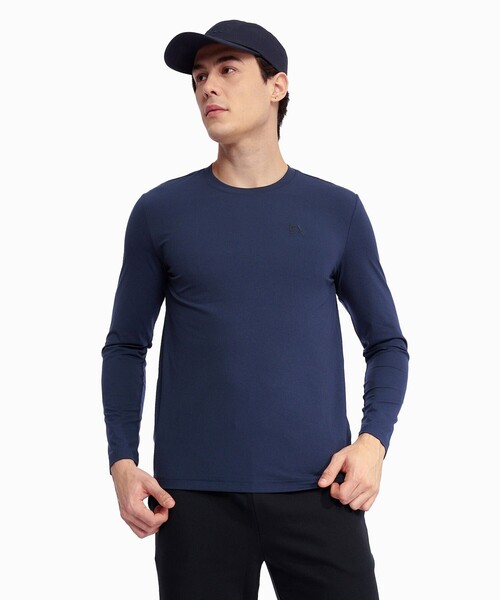 AIGLE(エーグル)の「吸水速乾 UVカット プライムフレックス ロングスリーブTシャツ(Tシャツ/カットソー・メンズ・ホワイト/ダークブルー・S/M/L/XL)」の2枚目の写真