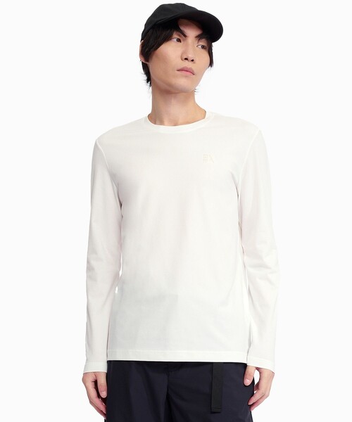 AIGLE(エーグル)の「吸水速乾 UVカット プライムフレックス ロングスリーブTシャツ(Tシャツ/カットソー・メンズ・ホワイト/ダークブルー・S/M/L/XL)」の6枚目の写真