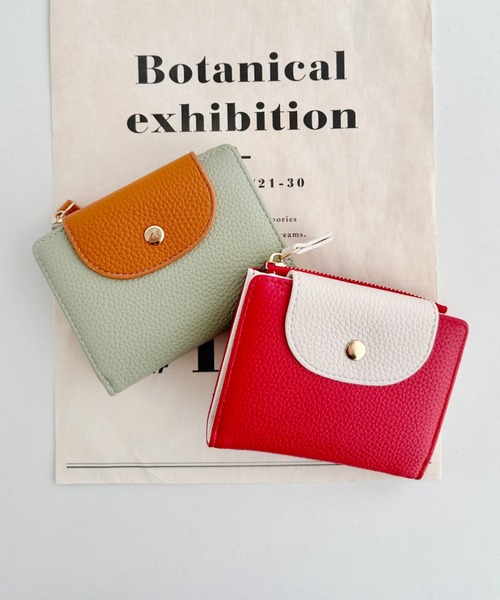 セール】二つ折りバイカラーミニウォレット（財布）｜SOLLON