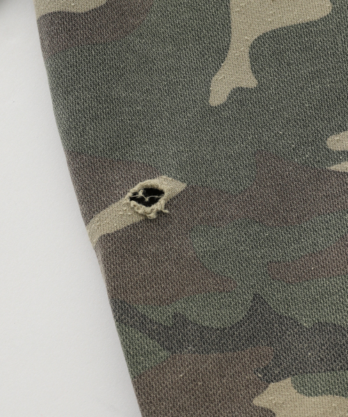 PULP/417EDIFICE(パルプフォーワンセブンエディフィス)の「FOSTEX MCD / フォステックス エムシーディー DISTRESSED CAMO ZIP HOODIE(パーカー・メンズ・カーキ・SMALL/MEDIUM)」の7枚目の写真