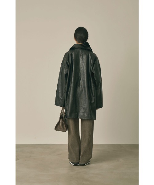 marjour（マージュール）の「FAKE LEATHER OVER JACKET（その他アウター・レディース・イエロー系その他/ブラック・MEDIUM）」の18枚目の写真