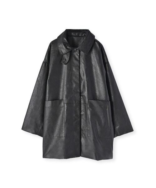 marjour（マージュール）の「FAKE LEATHER OVER JACKET（その他アウター・レディース・イエロー系その他/ブラック・MEDIUM）」の12枚目の写真