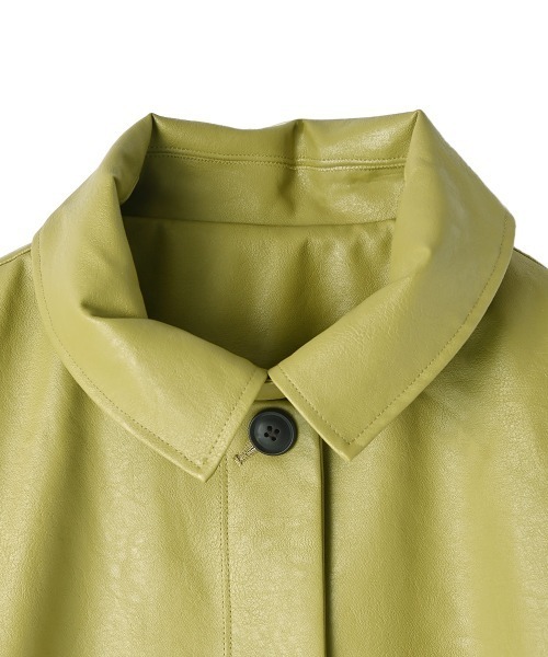 marjour（マージュール）の「FAKE LEATHER OVER JACKET（その他アウター・レディース・イエロー系その他/ブラック・MEDIUM）」の8枚目の写真