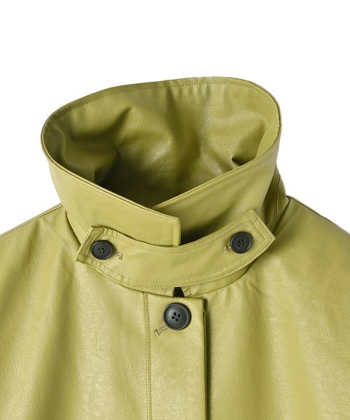 marjour（マージュール）の「FAKE LEATHER OVER JACKET（その他アウター・レディース・イエロー系その他/ブラック・MEDIUM）」の7枚目の写真