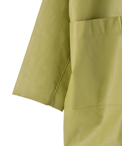 marjour（マージュール）の「FAKE LEATHER OVER JACKET（その他アウター・レディース・イエロー系その他/ブラック・MEDIUM）」の5枚目の写真