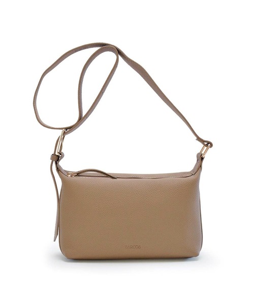 【BARCOS/バルコス】金具デザインシュリンクレザーポシェット