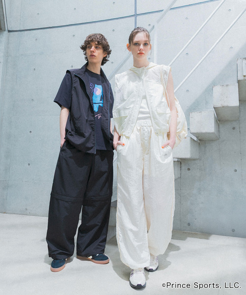 SENSE OF PLACE by URBAN RESEARCH（センスオブプレイスバイアーバンリサーチ）の「『別注』prince　2WAYトラックパンツ（その他パンツ・メンズ・ライトベージュ/ブラック・LARGE/MEDIUM）」の17枚目の写真