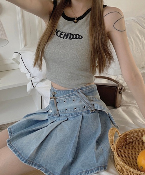 HALEY PESCA（ヘーリーペスカ）の「HALEY PESCA/Y2Kシンプルロゴ スリムタンクトップ（タンクトップ・レディース・ホワイト/グレー/ネイビー/ピンク・SMALL/MEDIUM/LARGE）」の21枚目の写真