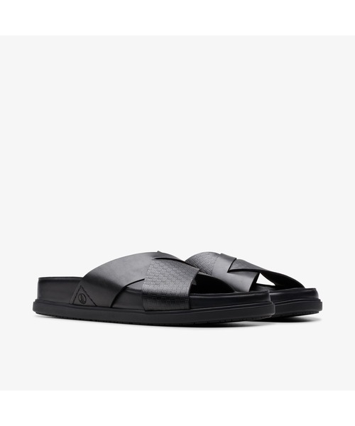 CLARKS トウポスト サンダル レザー ビーサン コルク セール】Torford Cross / トーフォードクロス（ブラックレザー