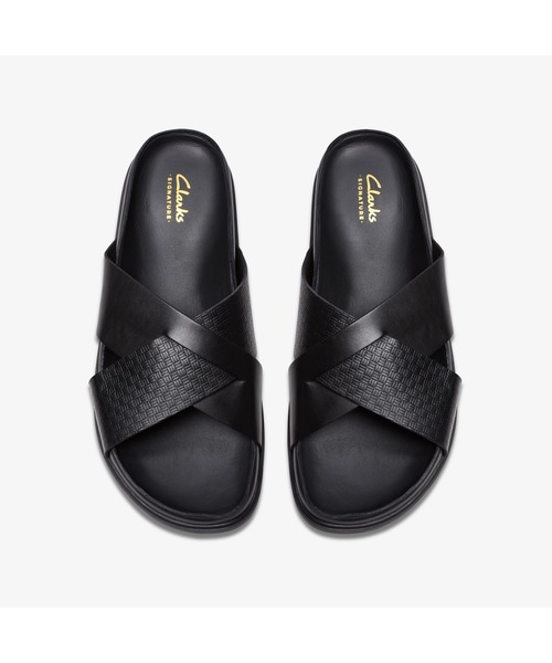 Clarks レオパード スニーカー ブラック レザー 革 サンダル Clarks クラークス - メンズ レザーサンダル -Clarks