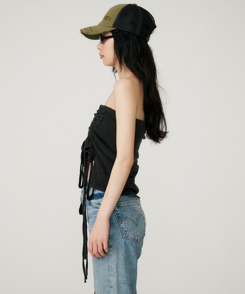 セール】GATHER RIBBON TUBE TOP（チューブトップ）｜BEEDEN