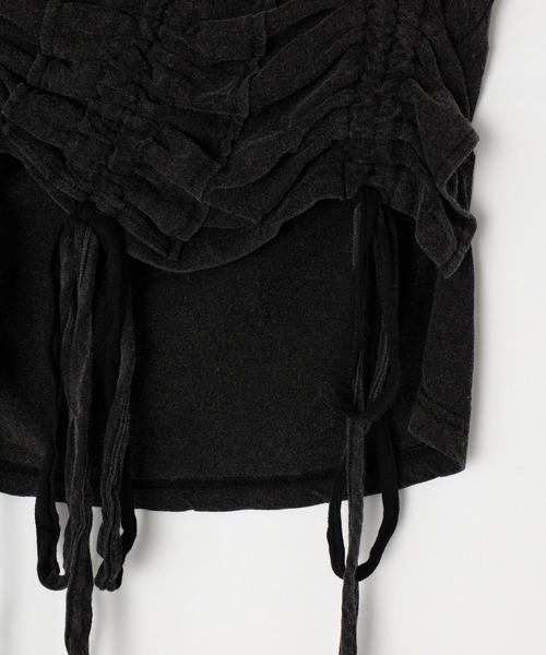 BEEDEN（ビーデン）の「GATHER RIBBON TUBE TOP（チューブトップ・レディース・ブラック/ブルー・FREE）」の20枚目の写真