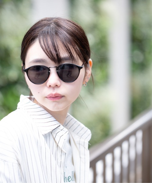 Peony(ピオニー)の「【Peony/ピオニー】/ボストンカラーレンズ サングラス UVカット(サングラス・メンズ・ブルー/グレー/ブラック/ブラウン系1/イエロー/ピンク/ブラウン・FREE)」の18枚目の写真