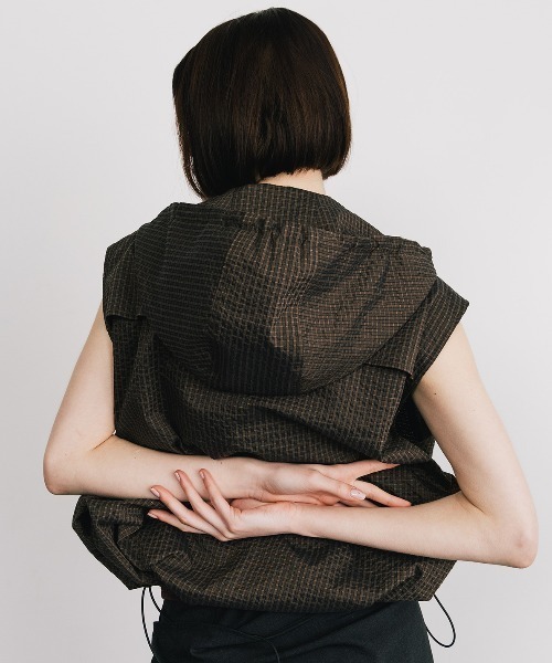 CREDONA（クレドナ）の「UTILITY ZIP FISCHER VEST/ユーティリティジップフィッシャーベスト（ベスト・レディース・ブラウン/ホワイト・FREE）」の9枚目の写真