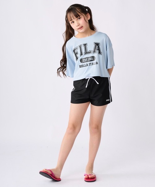 FILA/フィラ】キッズ水着3点セット 水陸両用Tシャツ付き（水着