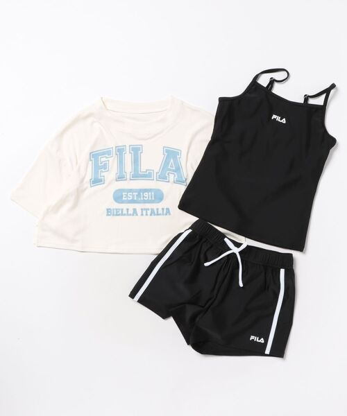 FILA/フィラ】キッズ水着3点セット 水陸両用Tシャツ付き（水着