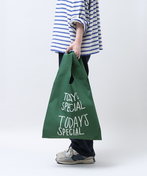 TODAY'S SPECIAL（トゥデイズスペシャル）の「【TODAY'S SPECIAL】GRID MARCHE BAG M ディープグリーン/371928（エコバッグ/サブバッグ・レディース・グリーン系その他・FREE）」の8枚目の写真