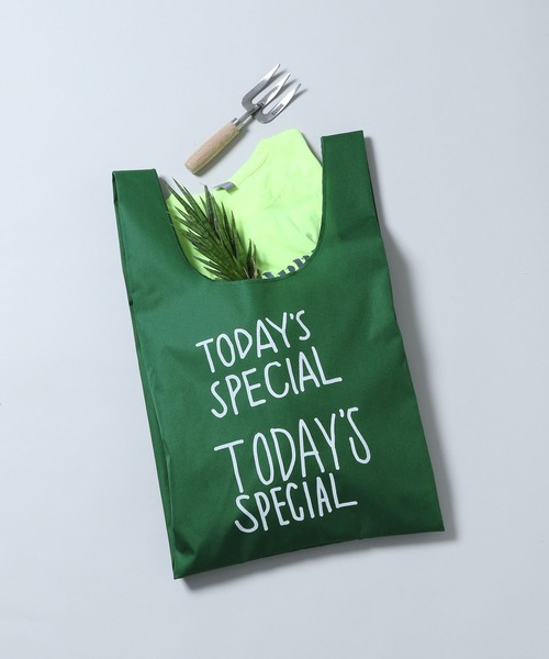 TODAY'S SPECIAL（トゥデイズスペシャル）の「【TODAY'S SPECIAL】GRID MARCHE BAG M ディープグリーン/371928（エコバッグ/サブバッグ・レディース・グリーン系その他・FREE）」の9枚目の写真