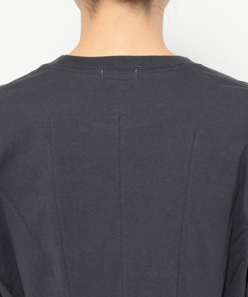 LOWRYS FARM（ローリーズファーム）の「リメイクタックロゴＴＥＥ　 326750（Tシャツ/カットソー・レディース・アイボリー/グレー/チャコールグレー・FREE）」の12枚目の写真