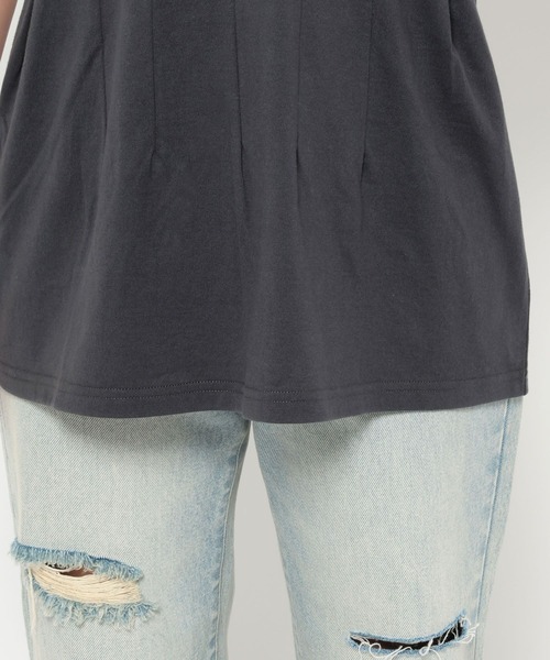 LOWRYS FARM（ローリーズファーム）の「リメイクタックロゴＴＥＥ　 326750（Tシャツ/カットソー・レディース・アイボリー/グレー/チャコールグレー・FREE）」の15枚目の写真