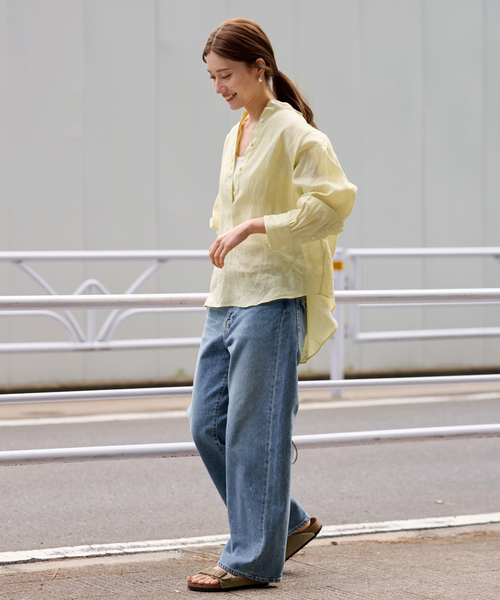 ≪追加≫フレンチリネンバンドカラー3（シャツ/ブラウス