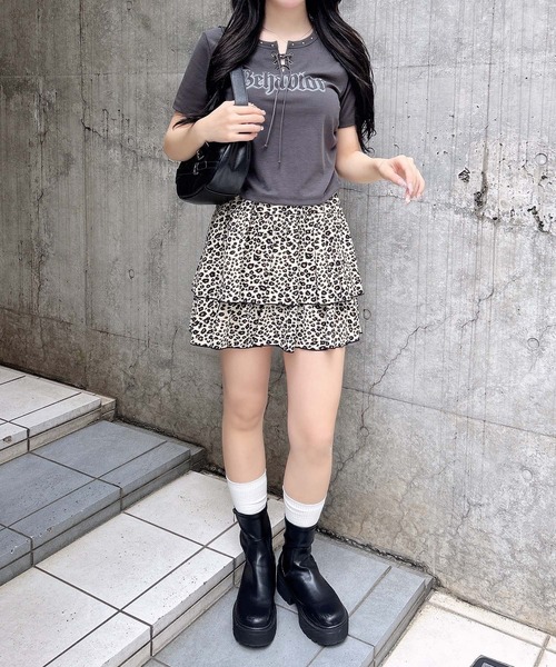 INGNI（イング）の「レオパードフリルスカパン（スカート・レディース・アイボリー・FREE）」の13枚目の写真