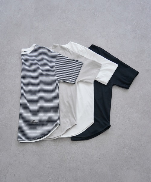 PUAL CE CIN（ピュアルセシン）の「汗シミ防止ワンポイントロゴTシャツ（Tシャツ/カットソー・レディース・ブラック/グレイッシュベージュ/オフホワイト/ブラック系その他・FREE）」の5枚目の写真
