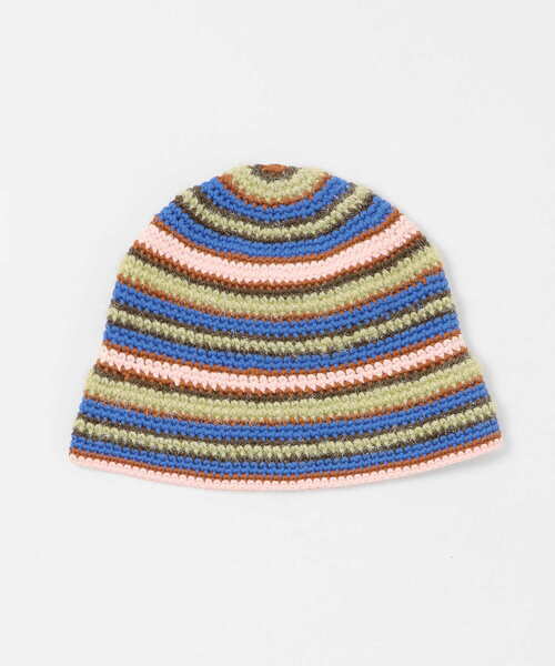 KBF（ケイビーエフ）の「マルチボーダーニットHAT（ニットキャップ/ビーニー・レディース・ブルー系その他/レッド系その他・ONE）」の9枚目の写真