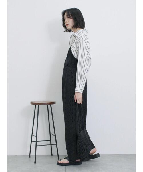 Samansa Mos2 blue（サマンサモスモスブルー）の「【接触冷感】マルチスタイルシャツ（シャツ/ブラウス・レディース・サックスブルー/ブラック/オフホワイト/ブルー/オレンジ/ミント/グリーン・M/L）」の17枚目の写真